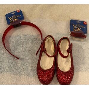 Wizard Of Oz Access Little Girls Red 5.5 Capezio Ruby Slipper Headband Barette